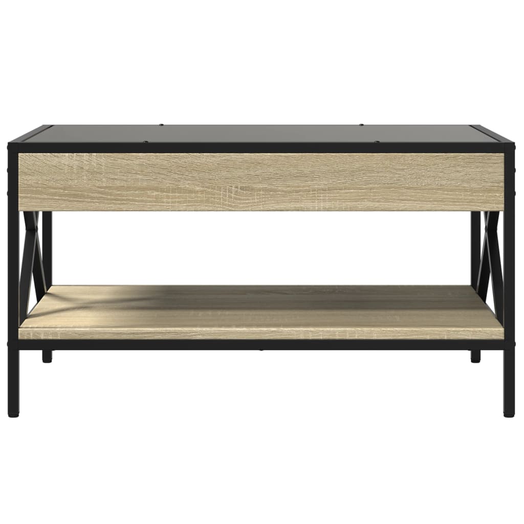 Salongbord Sofabord Sonoma Eik med Infinity LED 70x50x38 cm