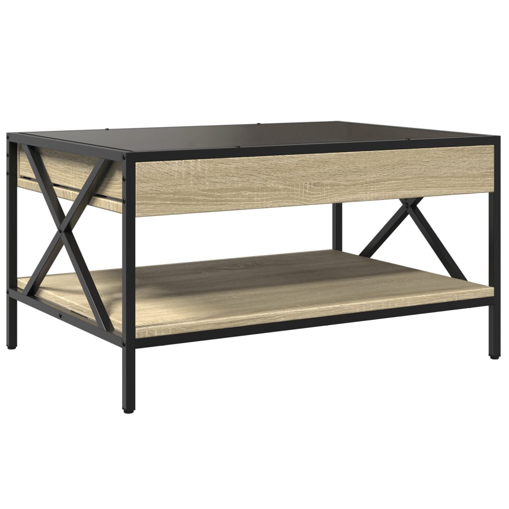 Salongbord Sofabord Sonoma Eik med Infinity LED 70x50x38 cm