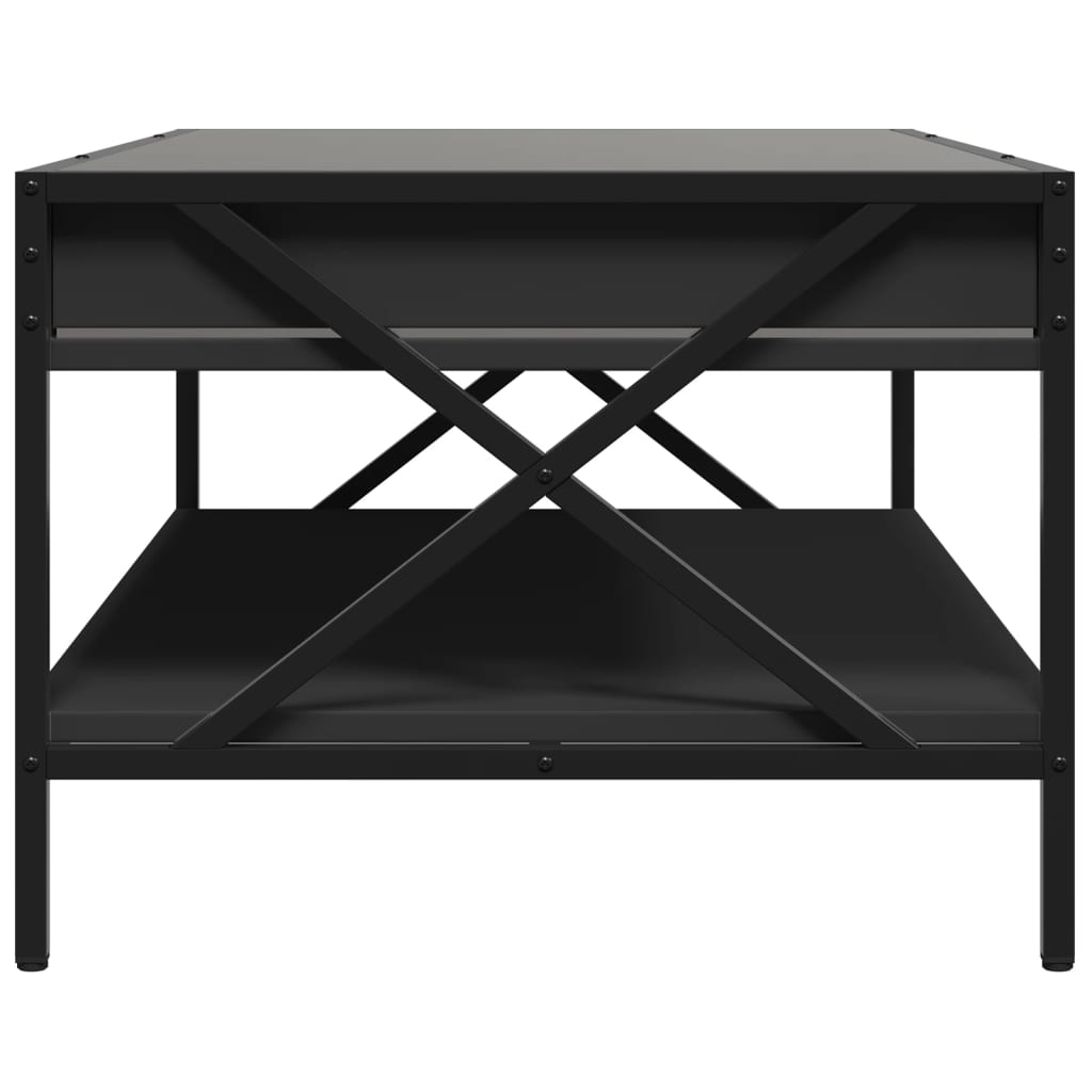 Salongbord Sofabord Svart med Infinity LED 90x50x38 cm