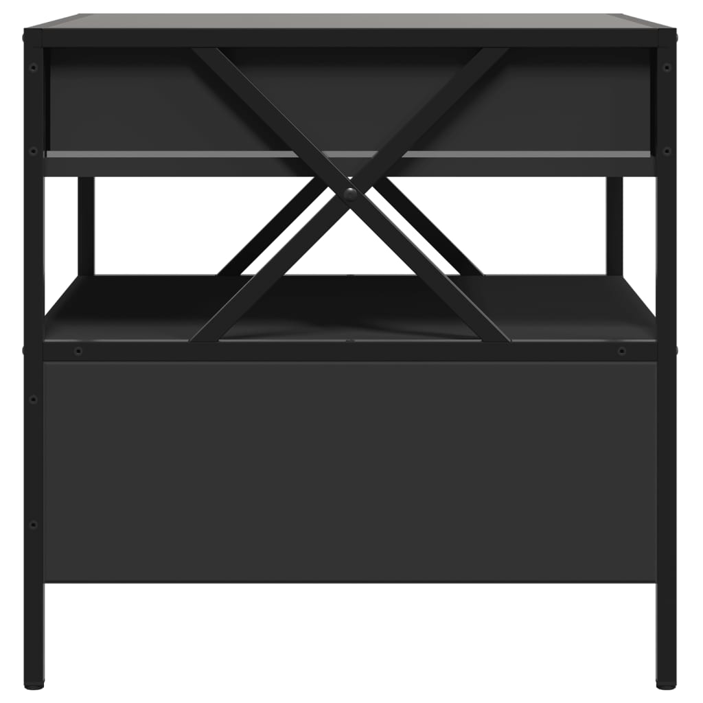 Salongbord Sofabord Svart med Infinity LED 50x50x51 cm