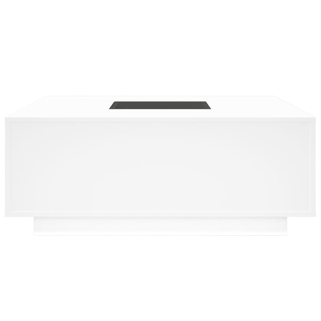 Salongbord Sofabord Hvit med Infinity LED 100x100x40 cm