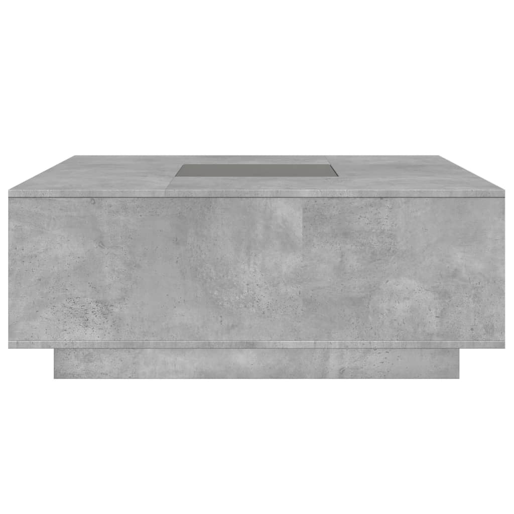 Salongbord Sofabord Betonggrå med Infinity LED 100x100x40 cm