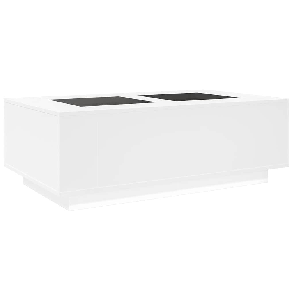 Salongbord Sofabord Hvit med Infinity LED 116x69x40 cm