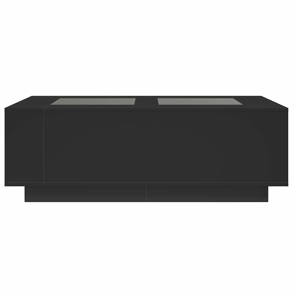 Salongbord Sofabord Svart med Infinity LED 116x69x40 cm