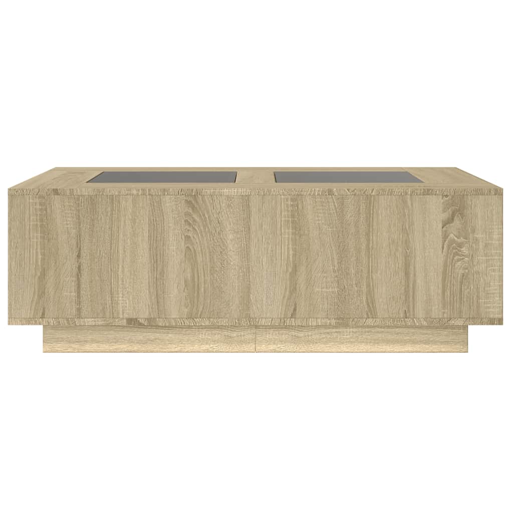 Salongbord Sofabord Sonoma Eik med Infinity LED 116x69x40 cm