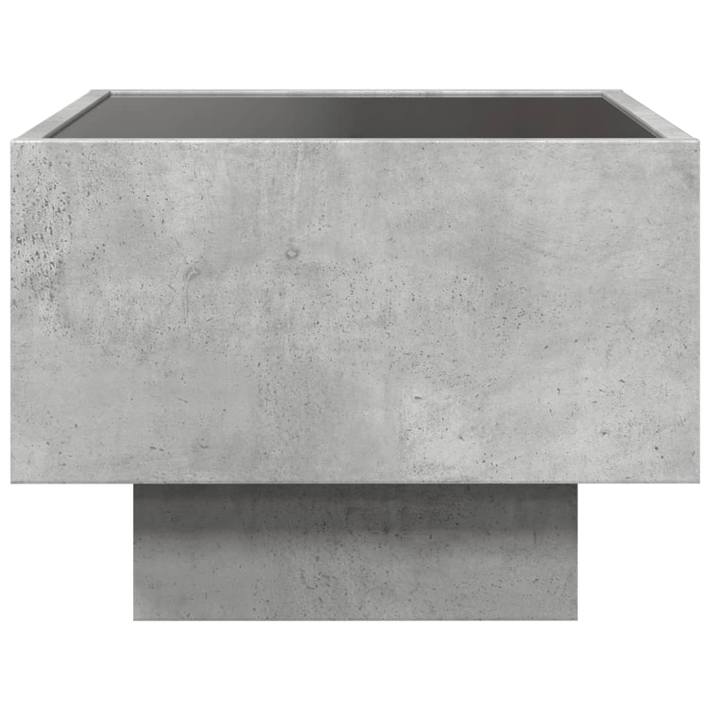 Nattbord Sengbord Betonggrå med Infinity LED 40x40x30 cm