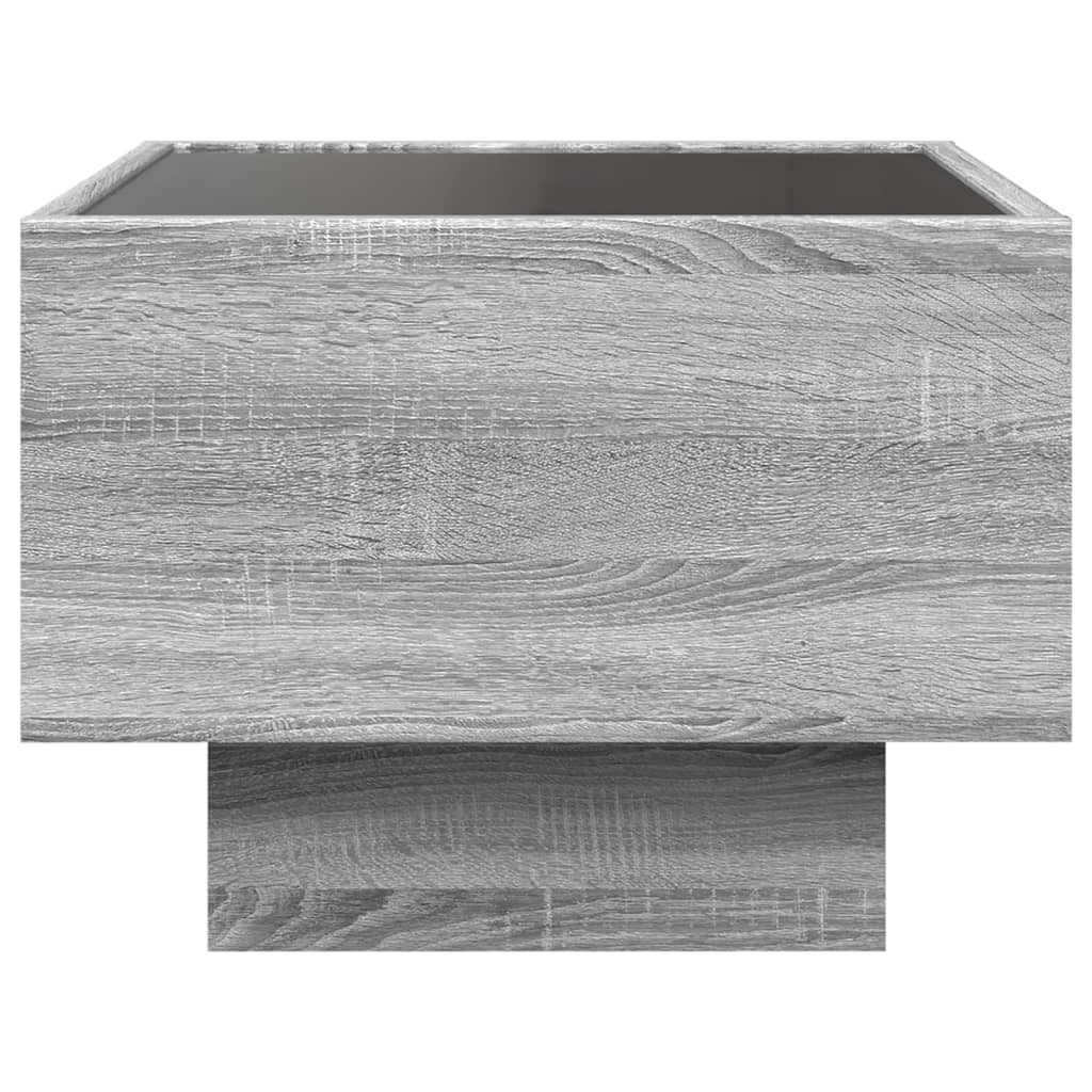 Nattbord Sengbord Sonoma Grå med Infinity LED 40x40x30 cm