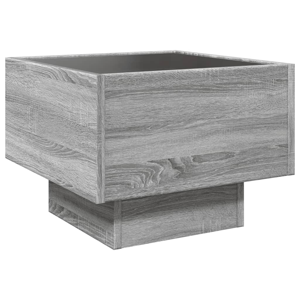 Nattbord Sengbord Sonoma Grå med Infinity LED 40x40x30 cm