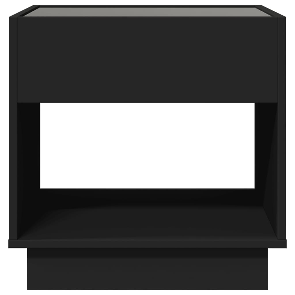 Salongbord Sofabord Svart med Infinity LED 50x50x50 cm