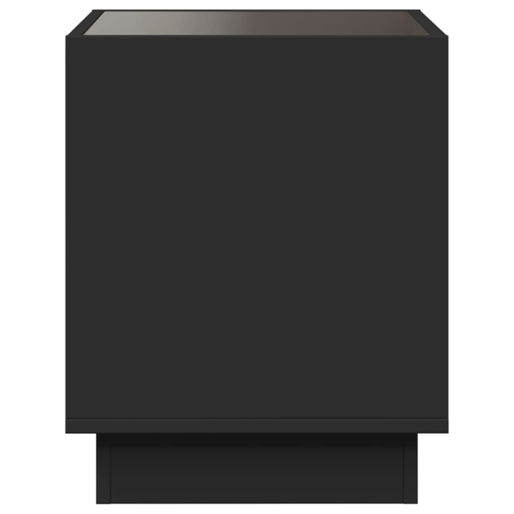 Salongbord Sofabord Svart med Infinity LED 50x50x50 cm