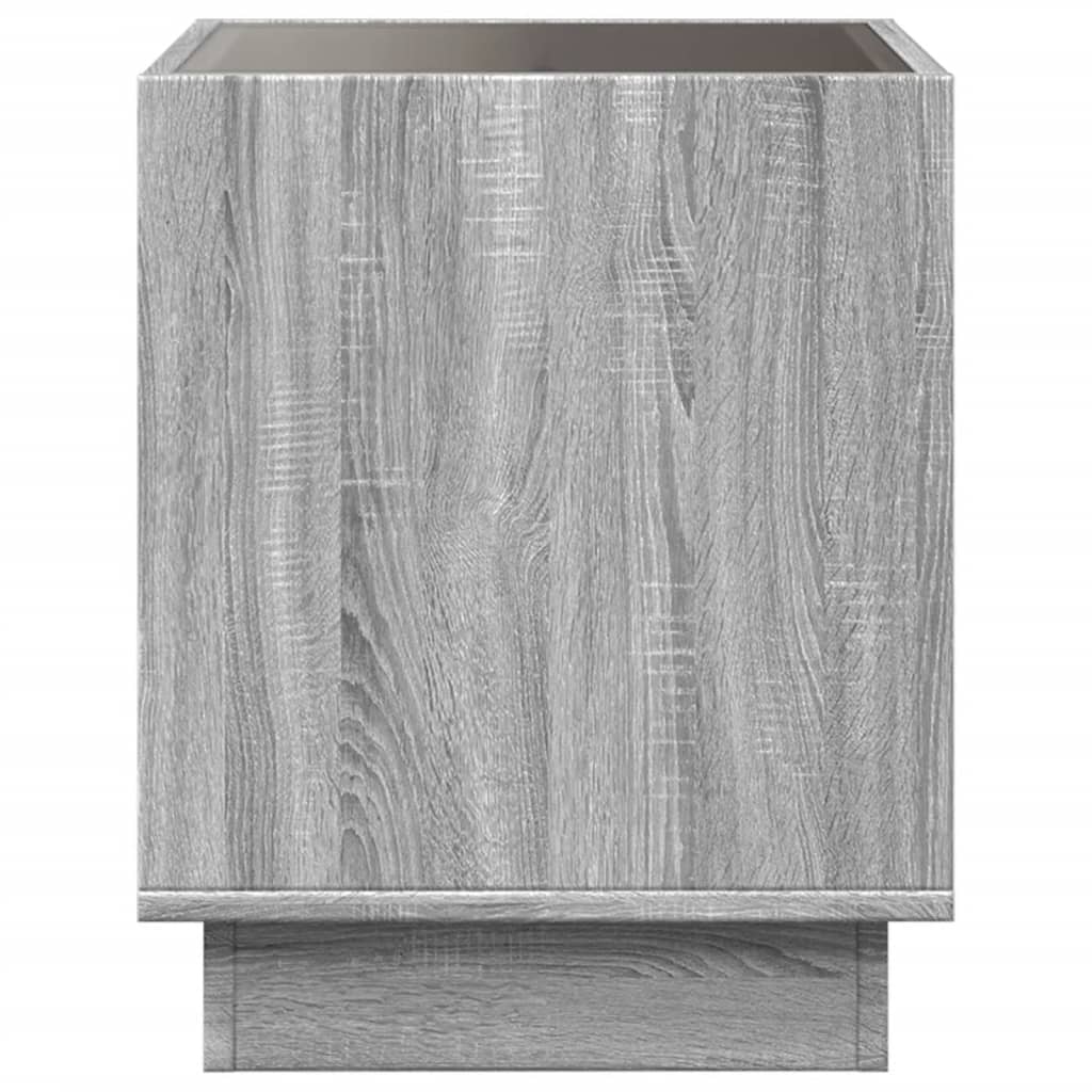 Salongbord Sofabord Sonoma Grå med Infinity LED 50x50x50 cm