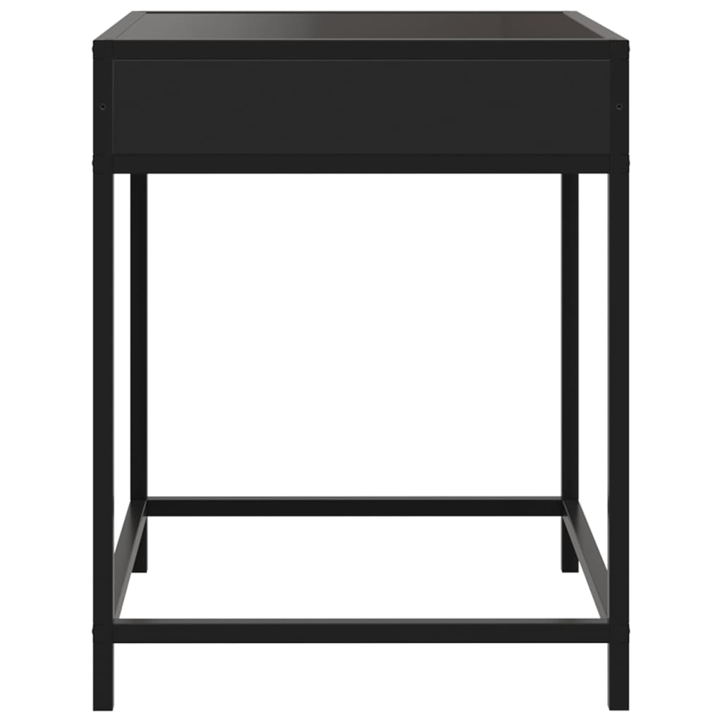 Salongbord Sofabord Svart med Infinity LED 40x40x51 cm