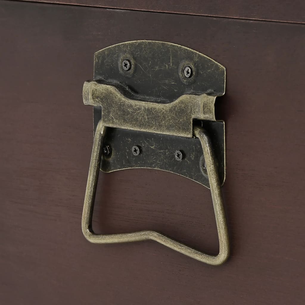 Oppbevaringskiste med låser mørkebrun 110x50x39,5 cm kryssfiner