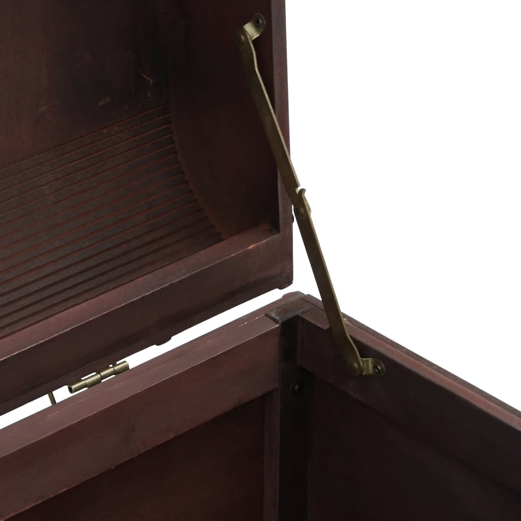 Oppbevaringskiste med låser mørkebrun 110x50x39,5 cm kryssfiner