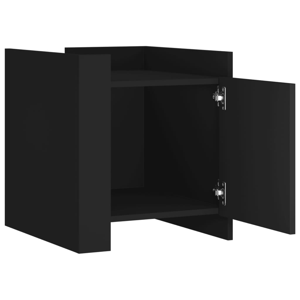 Nattbord Sengbord Svart 45x50x50 cm