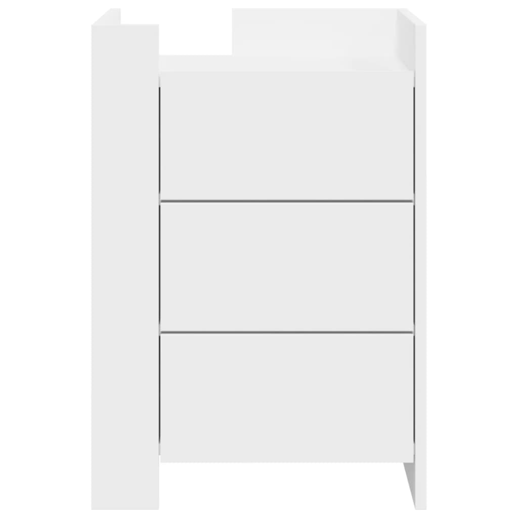 Nattbord Sengbord Hvit 45x50x65 cm