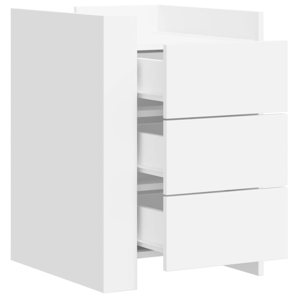 Nattbord Sengbord Hvit 45x50x65 cm