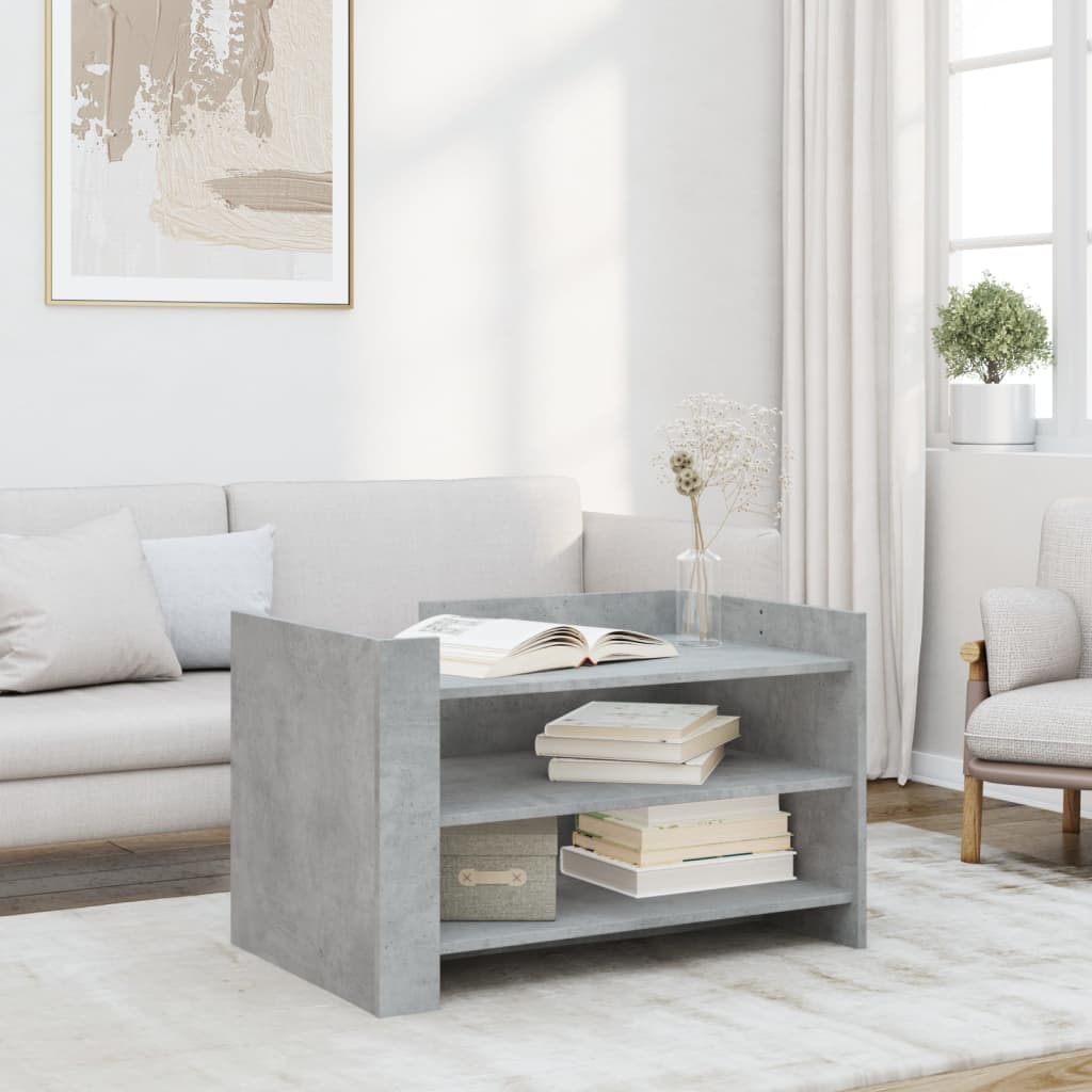 Salongbord Sofabord Betonggrå 80x50x50 cm