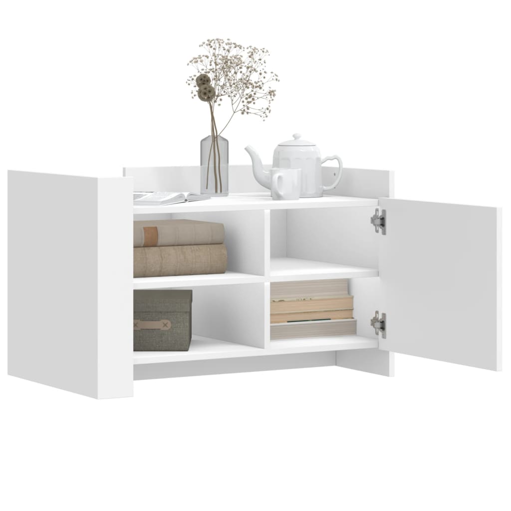 Salongbord Sofabord Hvit 80x50x50 cm
