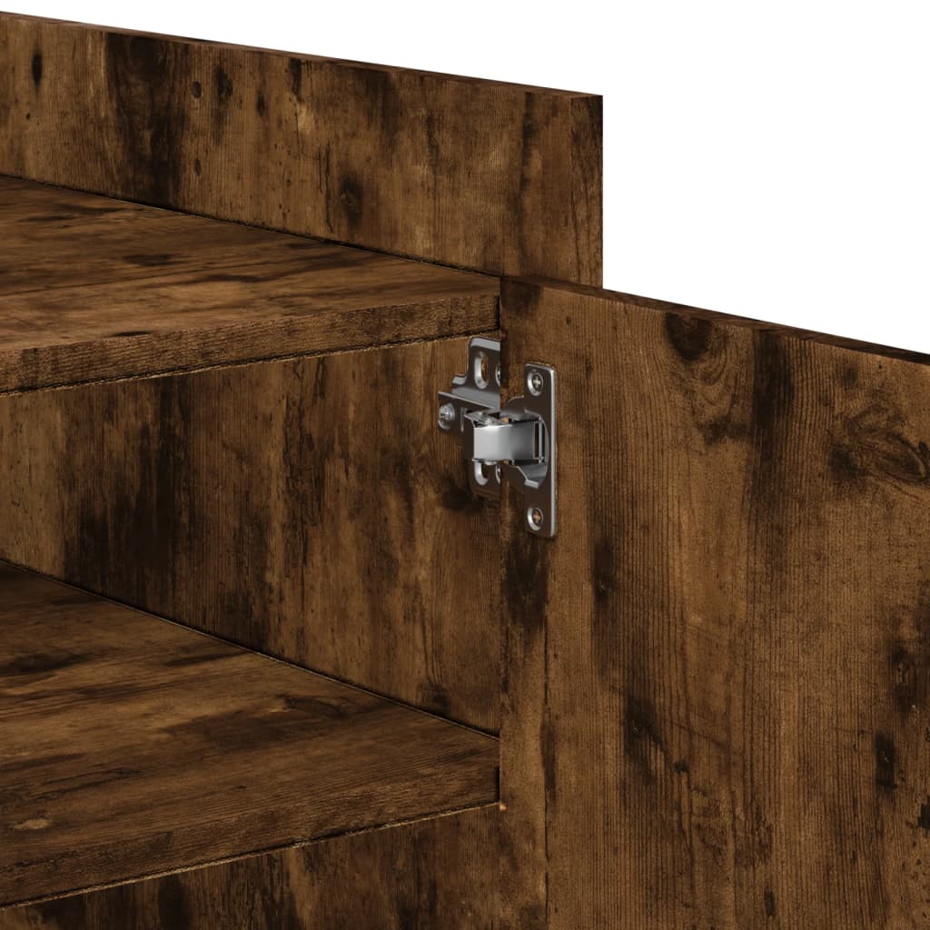 Salongbord Sofabord Røkt Eik 80x50x50 cm