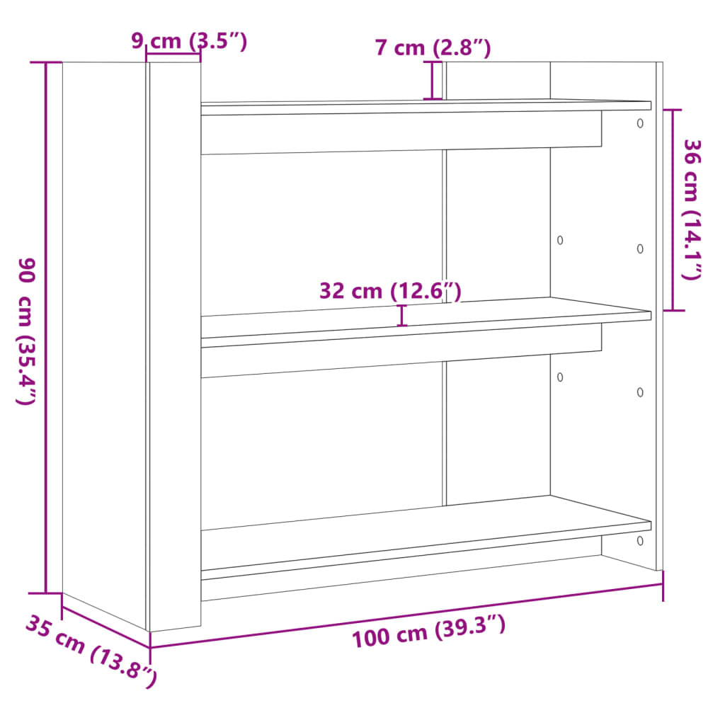 Avlastningsbord Konsollbord Hvit 100x35x90 cm