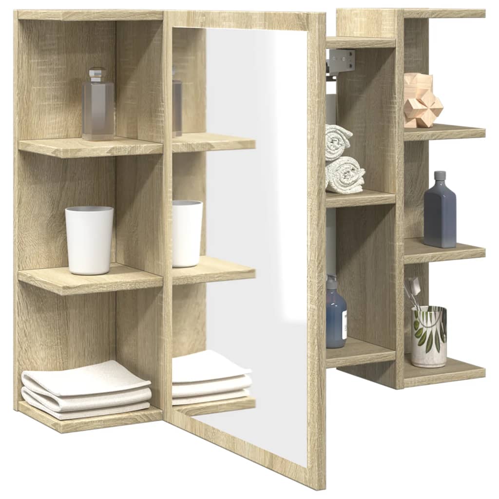 Baderomsspeil Skap Sonoma Eik 80x20,5x64 cm