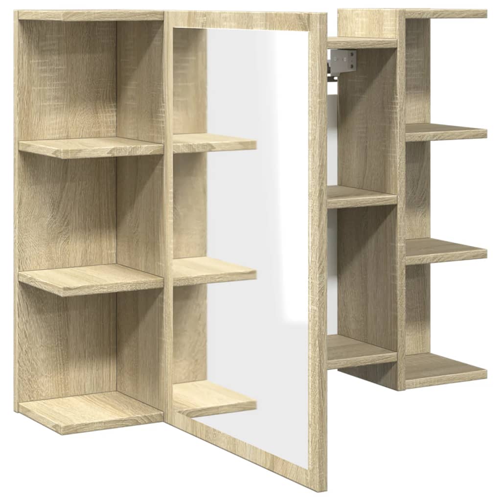 Baderomsspeil Skap Sonoma Eik 80x20,5x64 cm