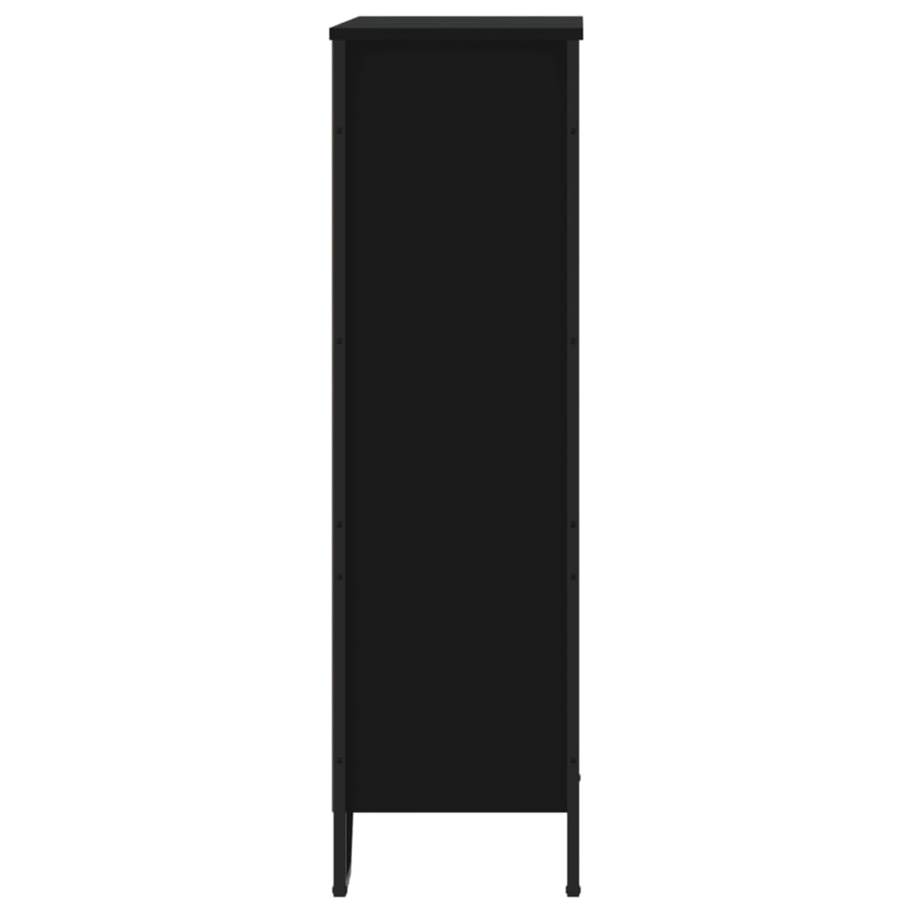 Bokhylle Svart 80x31x106 cm
