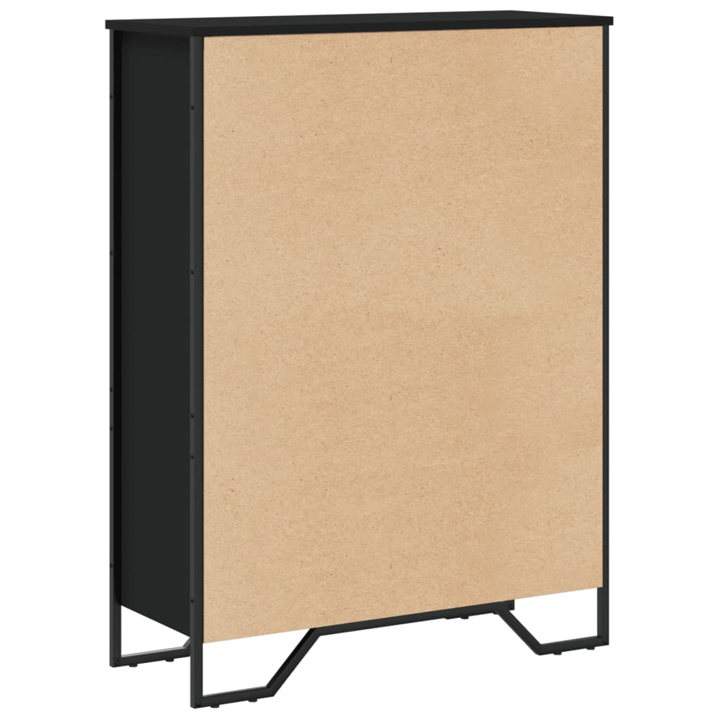 Bokhylle Svart 80x31x106 cm