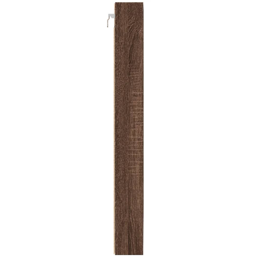 Vitrineskap brun eik 100x8,5x75 cm konstruert tre