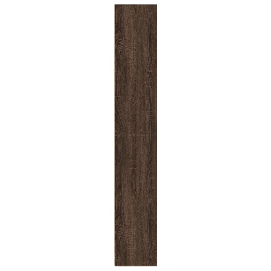 Bokhylle brun eik 57x28,5x174 cm konstruert tre