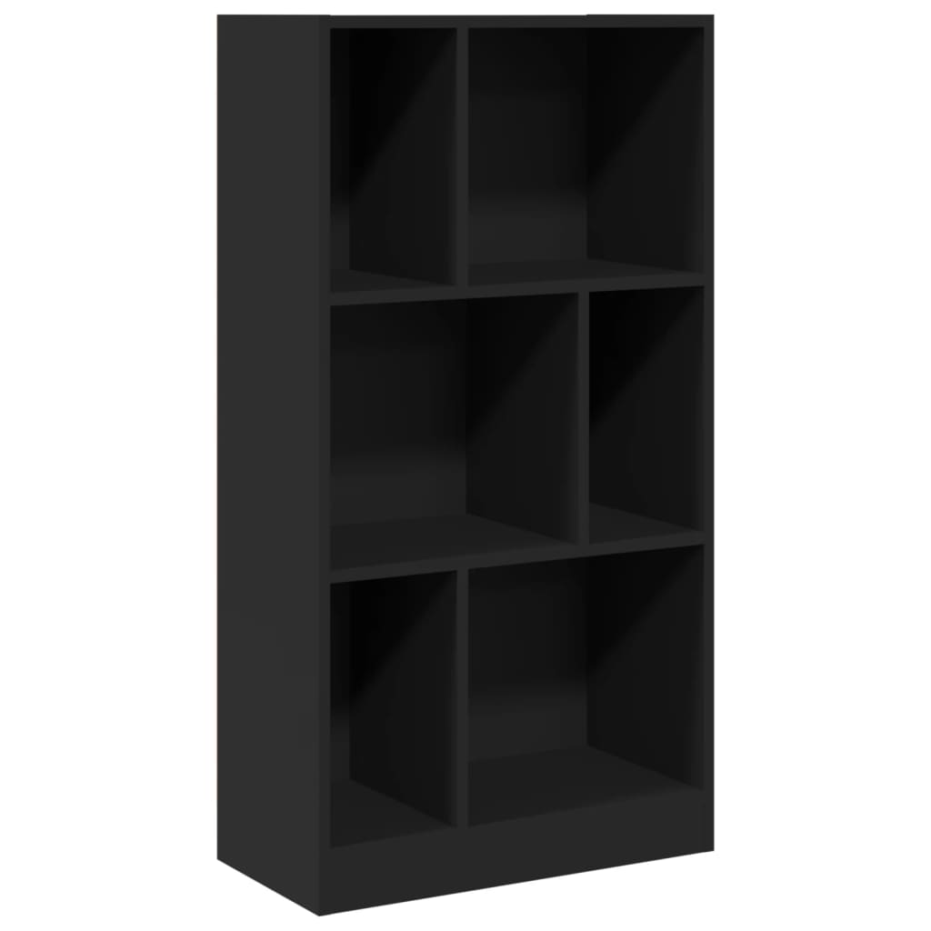 Bokhylle Svart 57x28,5x107,5 cm