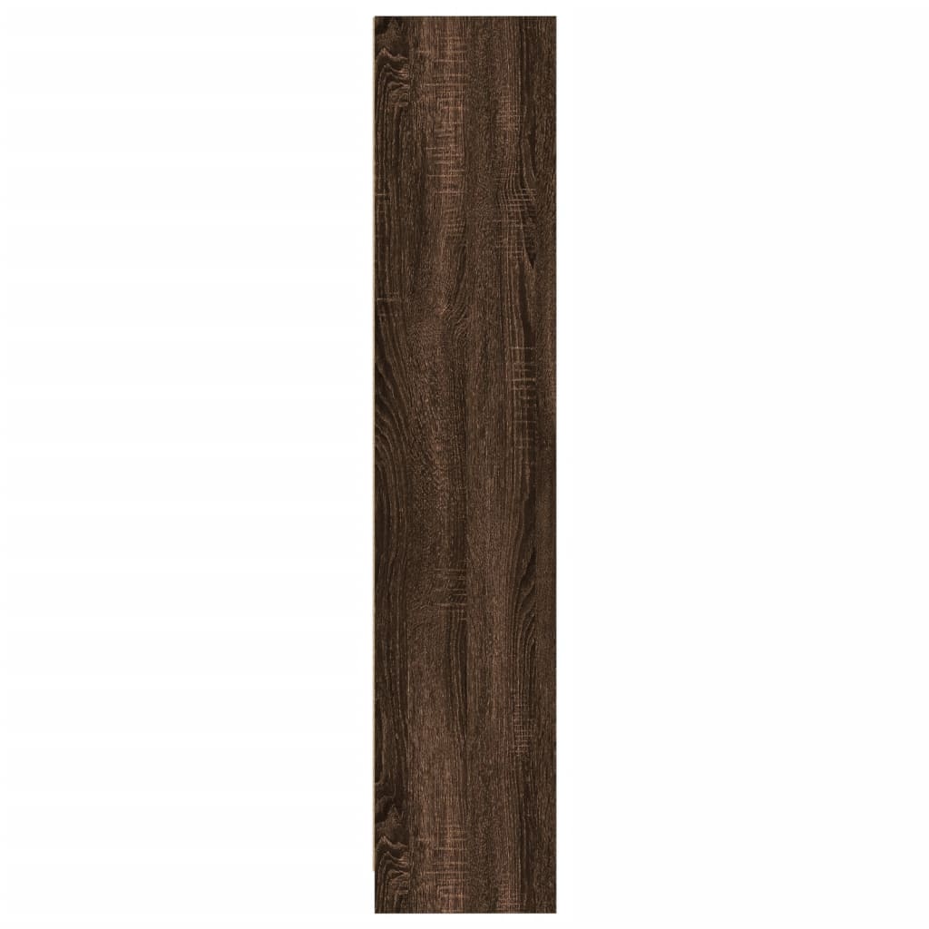 Bokhylle brun eik 57x28,5x107,5 cm konstruert tre