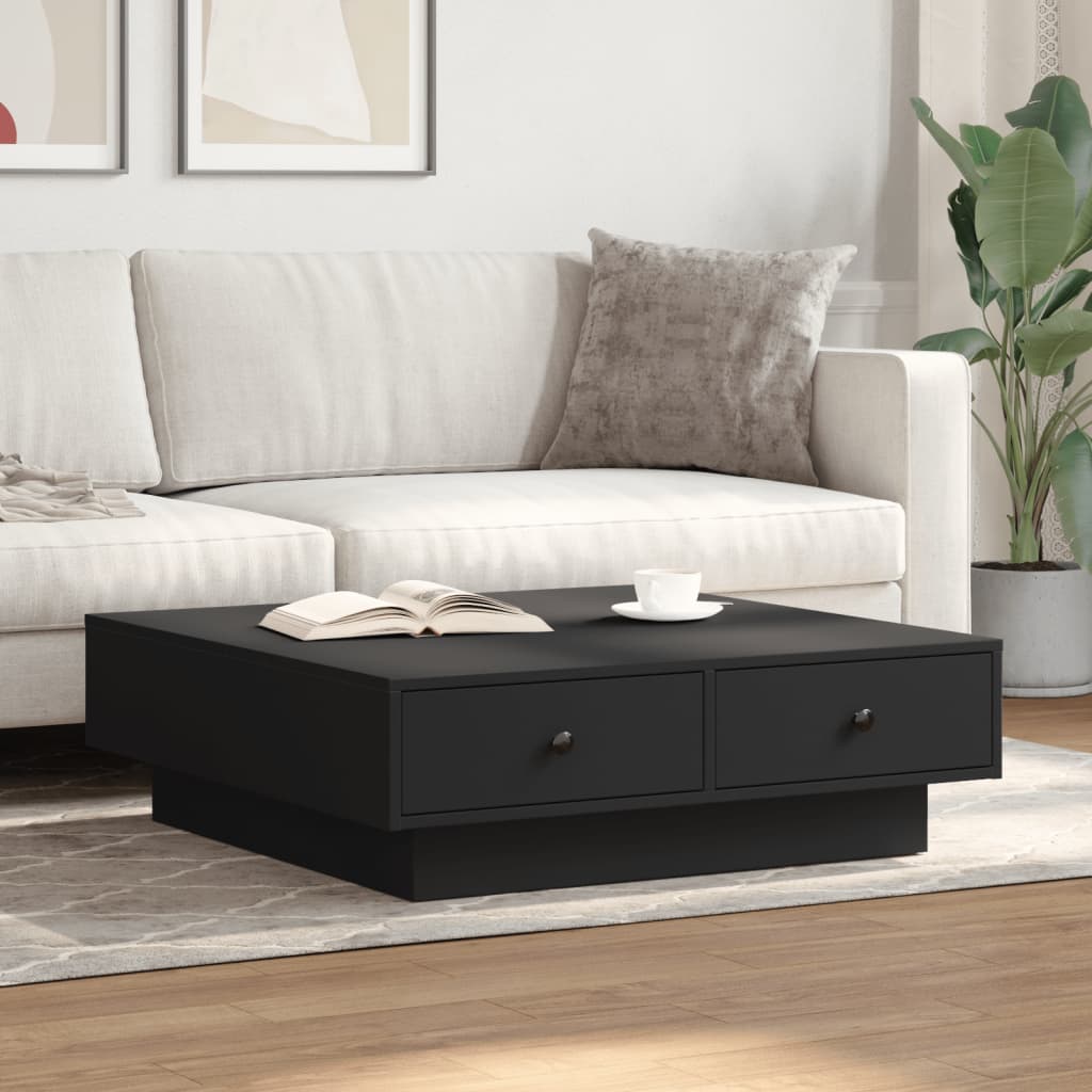 Salongbord Sofabord Svart 90x90x28 cm