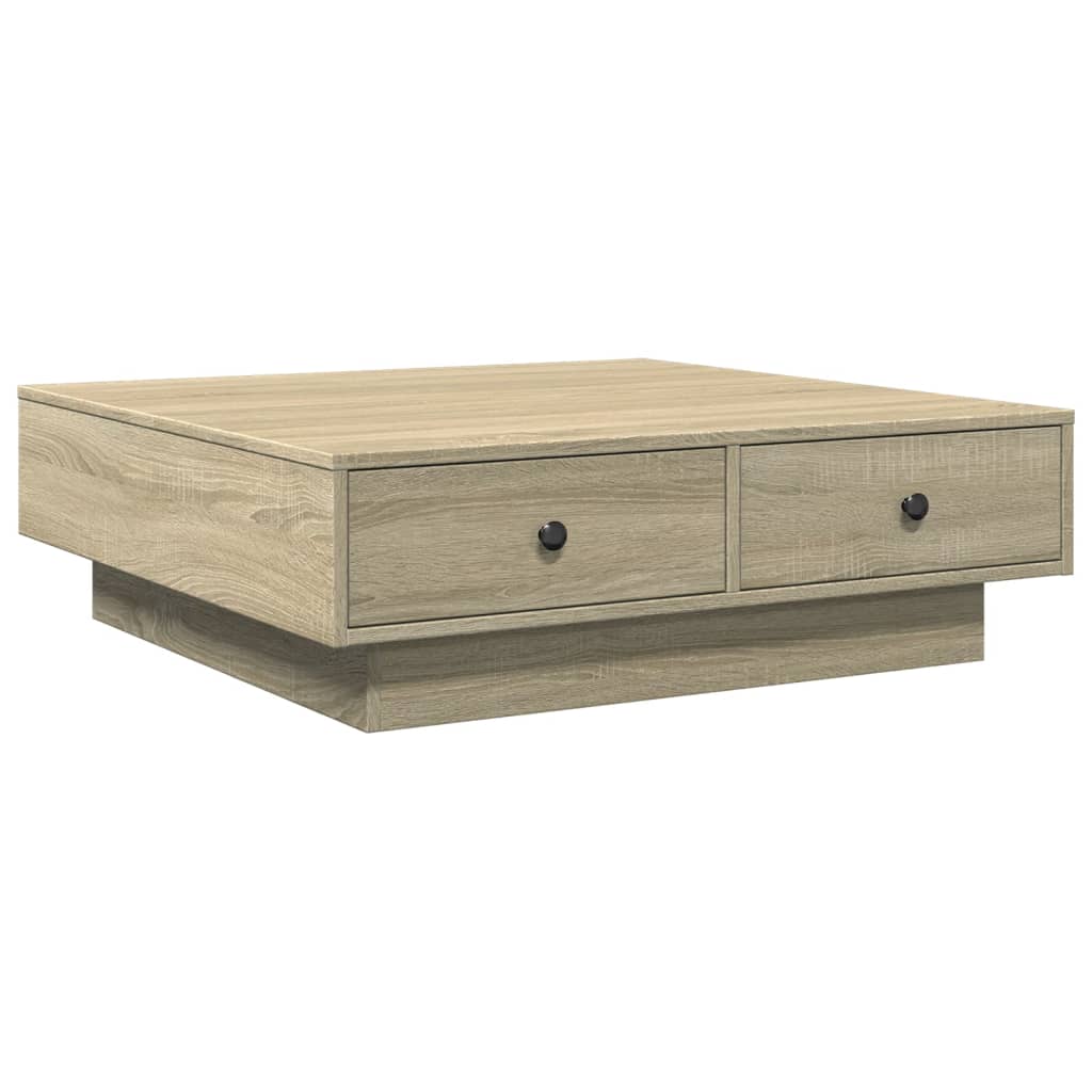 Salongbord Sofabord Sonoma Eik 90x90x28 cm