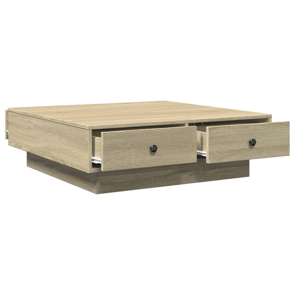 Salongbord Sofabord Sonoma Eik 90x90x28 cm