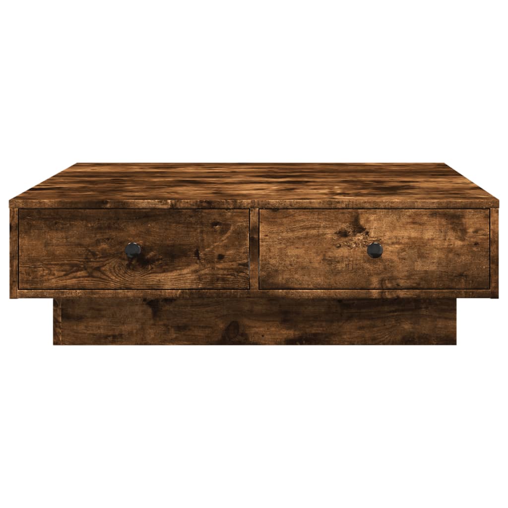 Salongbord Sofabord Røkt Eik 90x90x28 cm