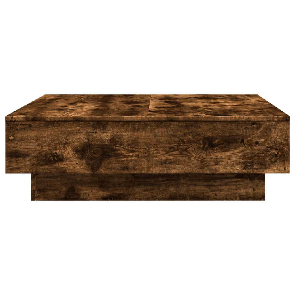 Salongbord Sofabord Røkt Eik 90x90x28 cm