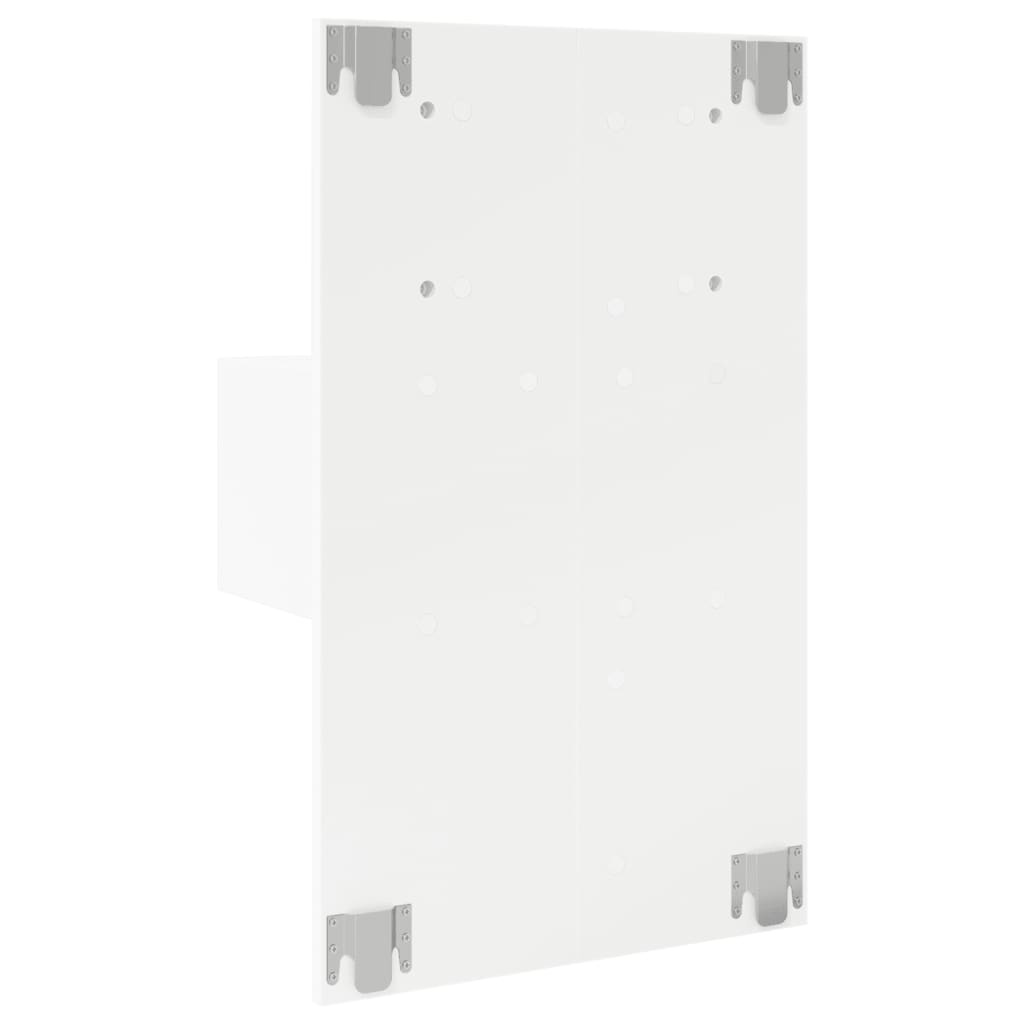 Nattbord Sengbord Hvit med LED-lys