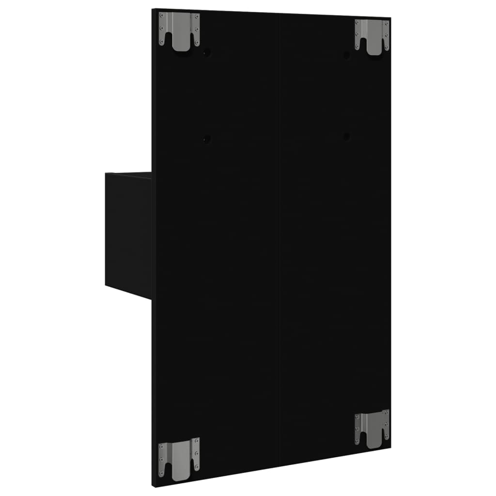 Nattbord Sengbord Svart med LED-lys
