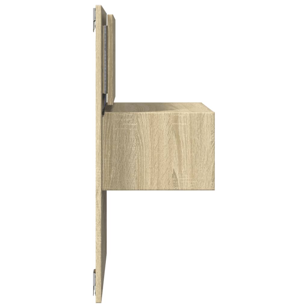 Nattbord Sengbord Sonoma Eik med LED-lys