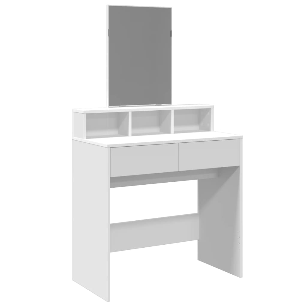 Sminkebord Hvit speil 80x41x144,5 cm