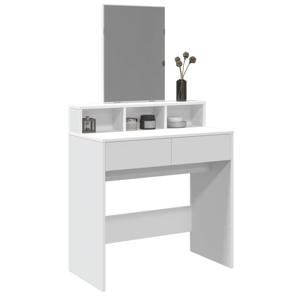 Sminkebord Hvit speil 80x41x144,5 cm