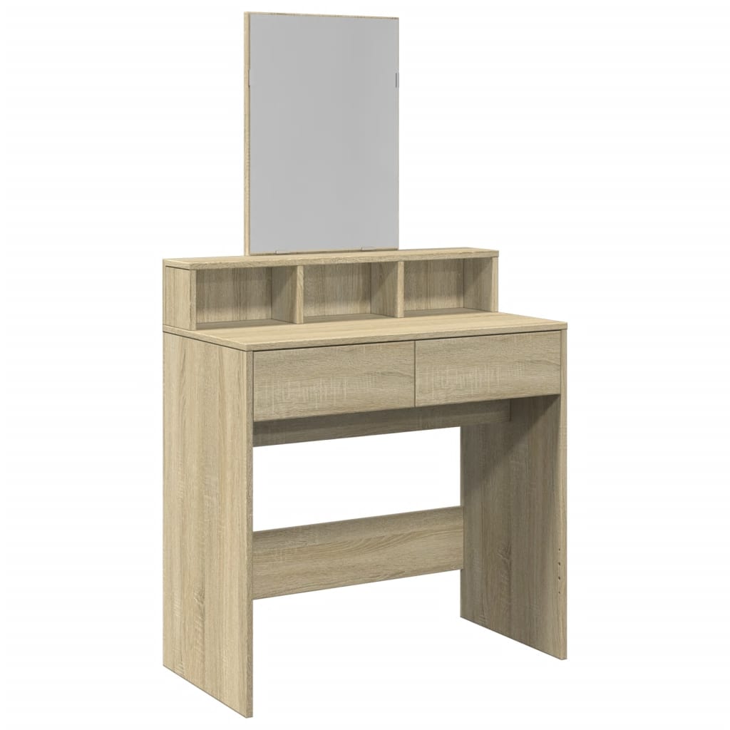 Sminkebord Sonoma Eik speil 80x41x144,5 cm