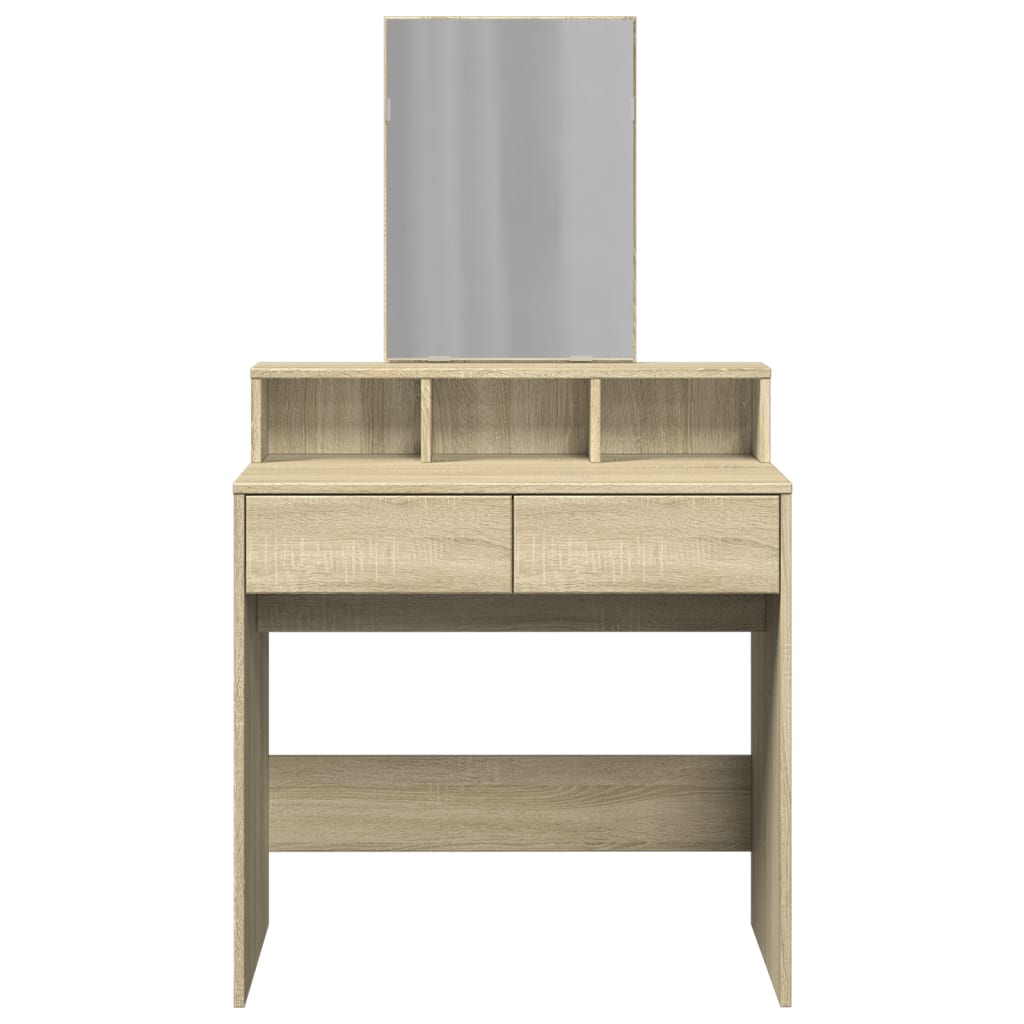 Sminkebord Sonoma Eik speil 80x41x144,5 cm