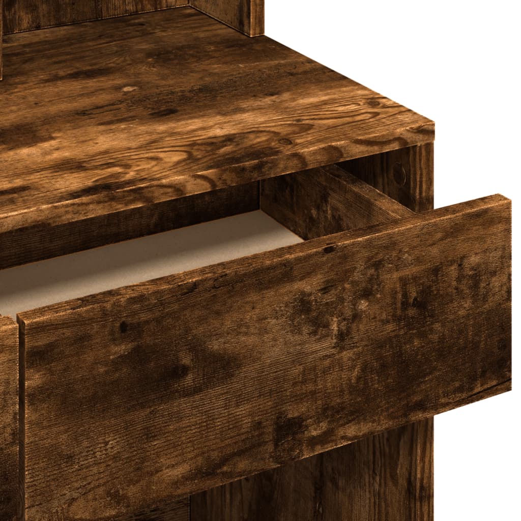 Sminkebord Røkt Eik speil 80x41x144,5 cm