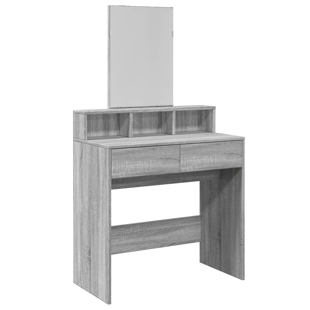 Sminkebord Sonoma Grå speil 80x41x144,5 cm
