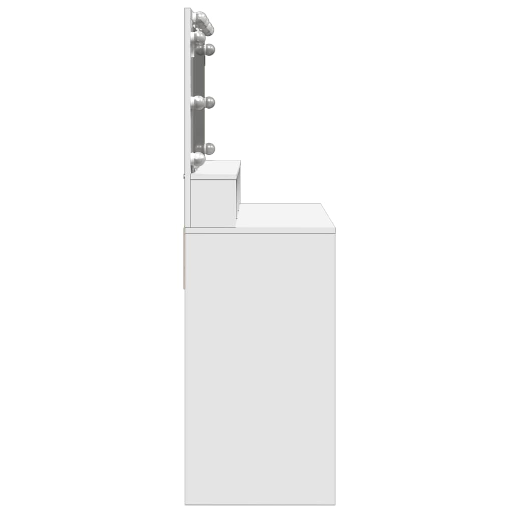 Sminkebord Hvit LED 80x41x134,5 cm