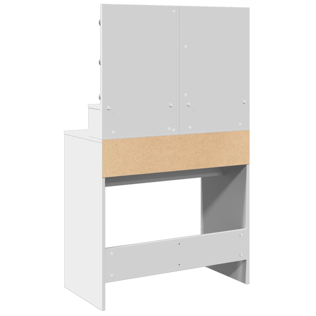 Sminkebord Hvit LED 80x41x134,5 cm