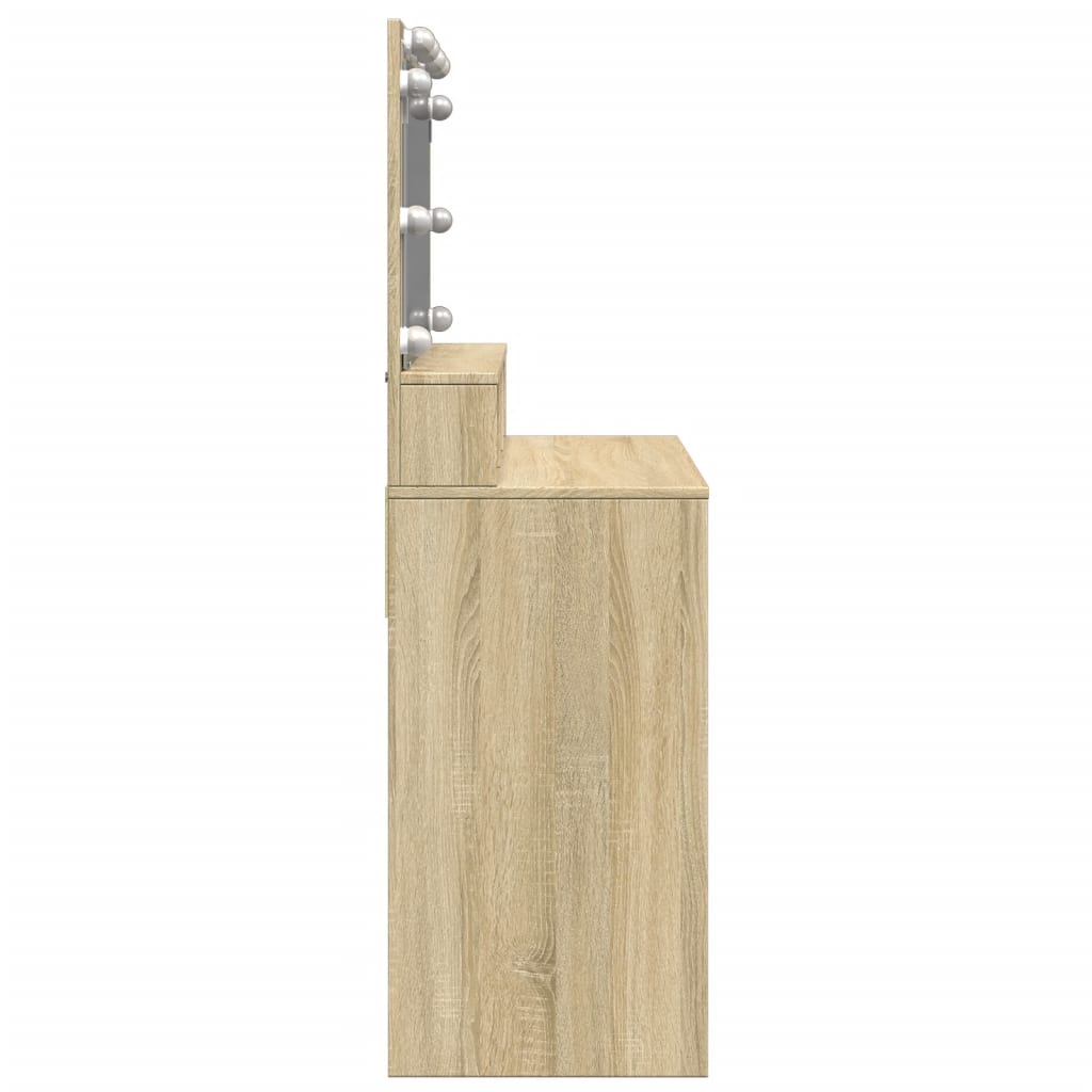 Sminkebord Sonoma Eik LED 80x41x134,5 cm